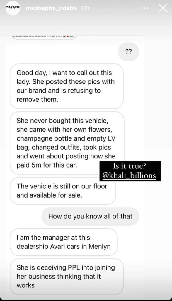 Man reveals the woman who took pictures with a G-Wagon and posted them online, claiming to have bought the vehicle (Photos)