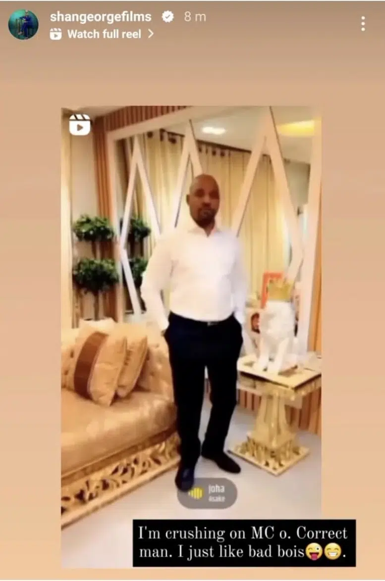 I just like bad boys, Actress Shan Gorege reveals her crush for Mc Oluomo 