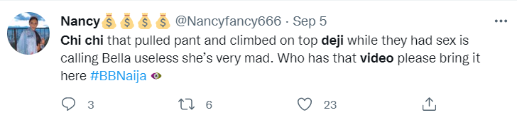 BBNaija: A new video of Deji and Chichi in bed has gone viral on the internet.