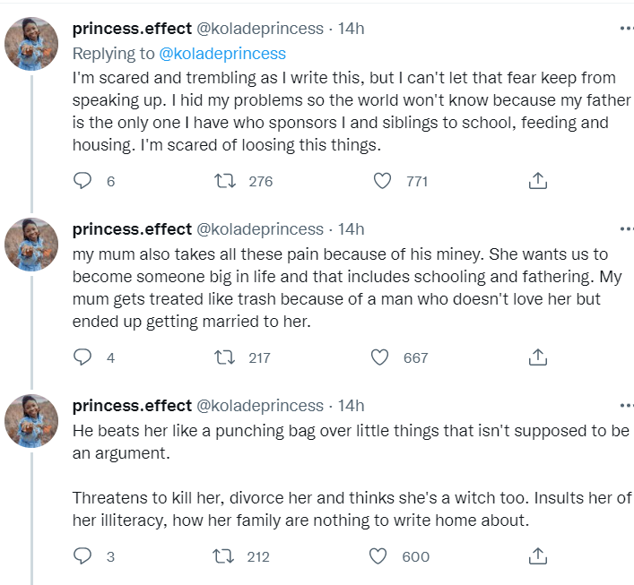 ‘I must speak up to stop my mother from becoming like Osinachi’, Lady  who cries out for assistance for her mother who has been the victim of domestic abuse.	