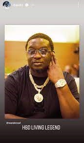 Davido honors Wande Coal, a colleague, on his 37th birthday.