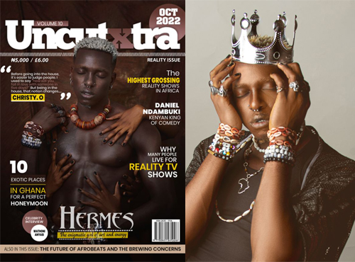 GOD OF ART: BBNaija S7 Ex-Housemate Hermes is featured on the cover of UncutXtra Magazine (Photos)