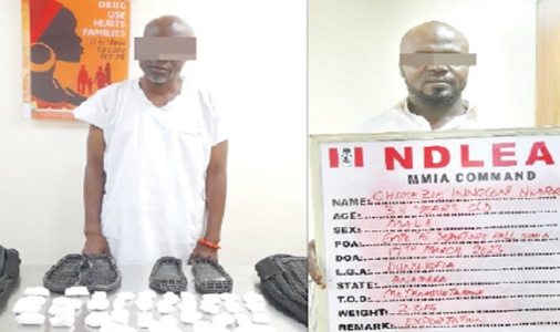 At the Lagos airport, a businessman was caught with 36 packages of cocaine.