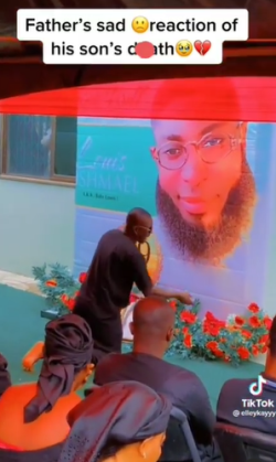 The Touching Moment A Ghanaian Father Wept At His Son's Burial Service (Video)