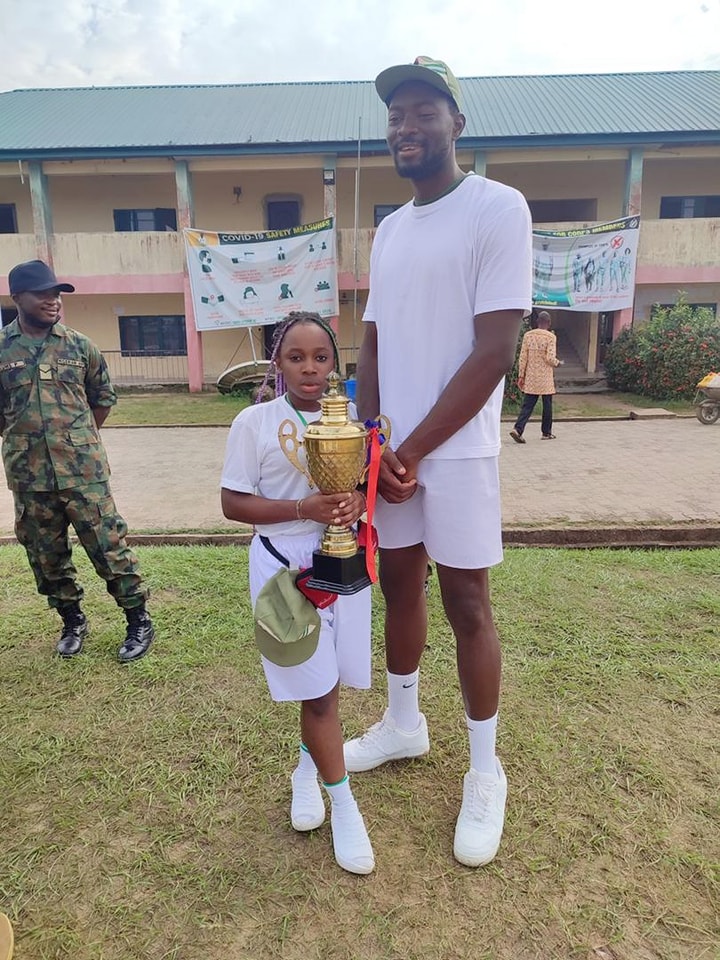 Following their interaction at the NYSC Orientation Camp, the tallest and shortest Corps members fall in love (Photos)