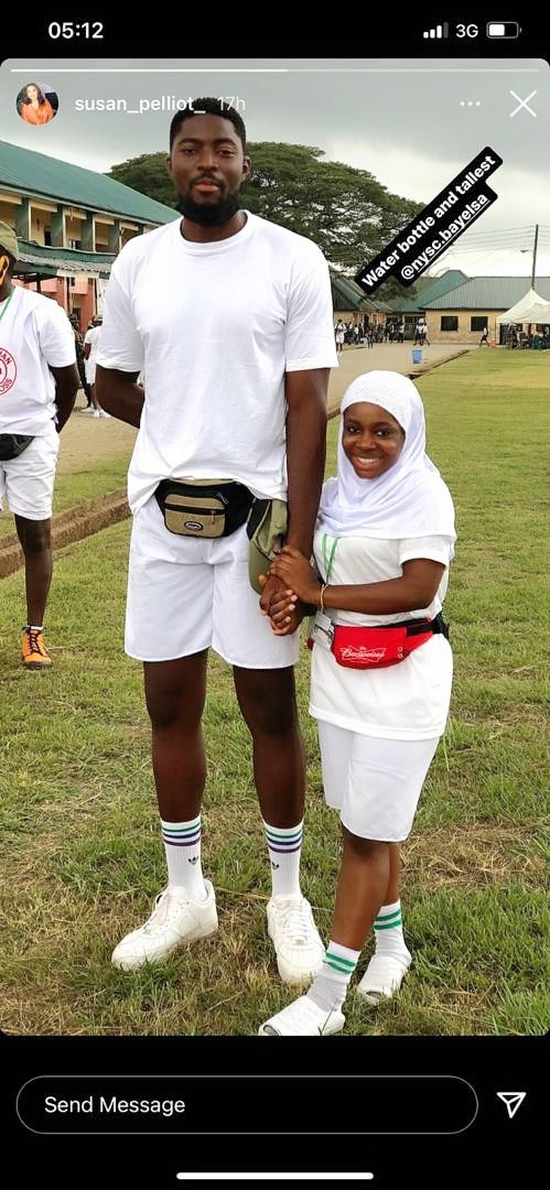 Following their interaction at the NYSC Orientation Camp, the tallest and shortest Corps members fall in love (Photos)