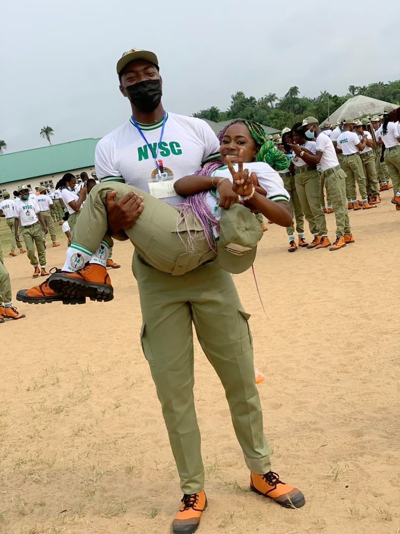 Following their interaction at the NYSC Orientation Camp, the tallest and shortest Corps members fall in love (Photos)