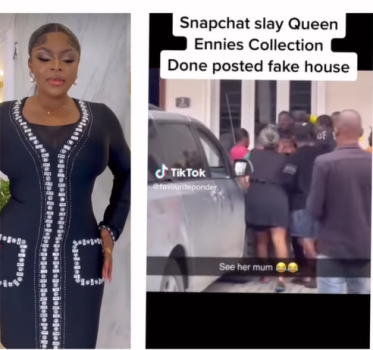 How a well-known Snapchat slay queen who claimed to have purchased a mansion and held a housewarming was ejected from the mansion (Video)