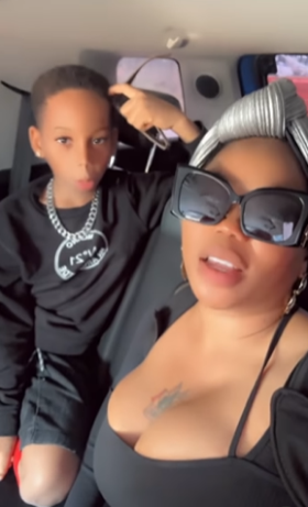 Mixed Responses as Toyin Lawani's son confronts her for wearing revealing outfit (Video)
