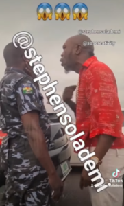 Watch the Moment A Police Officer Was Slapped By Seun Kuti At The Third Mainland Bridge (Video)