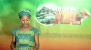 Presenter Is Shocked On Live TV When NTA's Wooden Backdrop Falls On Them (Video)