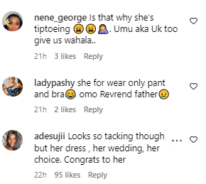 Mixed reactions regarding Her Wedding Dress - A Nigerian Pastor's Daughter