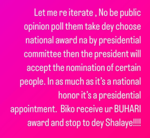 Seun Kuti Disputes AY over Motives for Accepting a National Award.