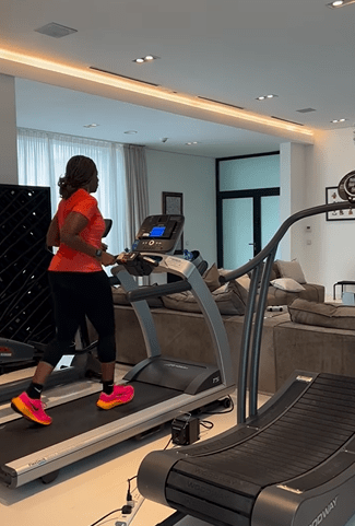 Netizens Respond to Footage of Tony Elumelu Working out With his Wife by Saying, "Even his Gym has a Sitting Room."