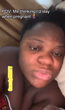 When am Pregnant, I Thought I'd Slay - Woman Writes As She Reveals Her Pregnancy Transformation (Video)