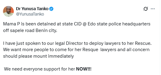 Drama As Mama Pee, Peter Obi's Supporter, Is Arrested by Police in Edo