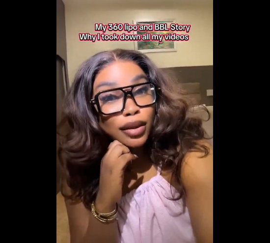 After Spending N7 million to Perform BBL, Woman Shares her Near-Death Experience (Video).