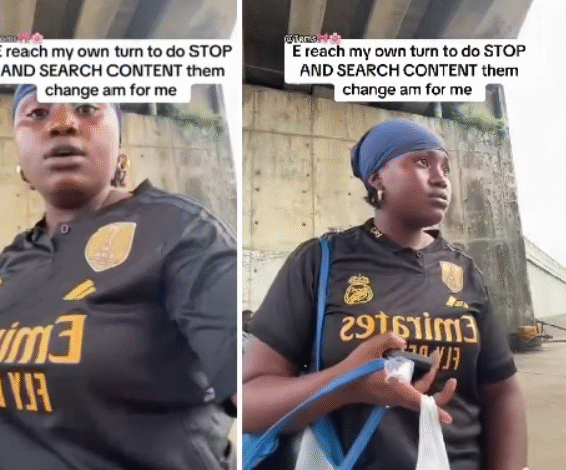 Nigerian Woman Captures a "stop and search" Moment During a Taxi Ride When Police Demanded to Check her Bag (video)