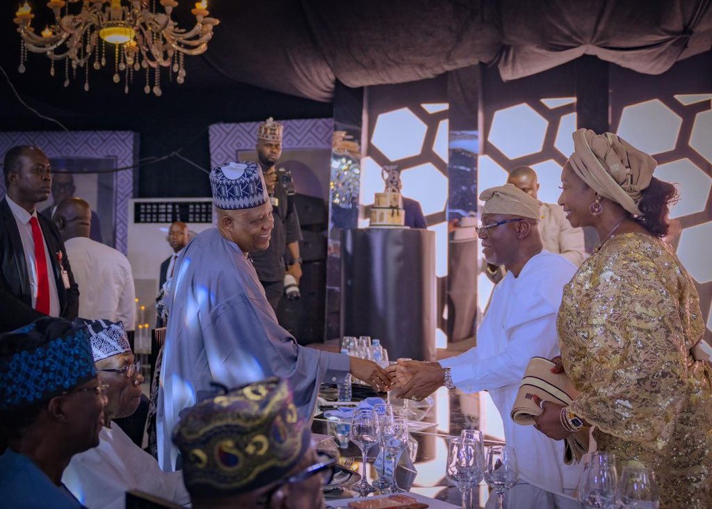 Shettima, Wike and Saraki  Gather in Lagos for Fayose's Birthday (Photos)
