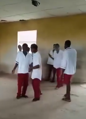 Students in a Uyo classroom are purportedly seen smoking cannabis in a viral video.