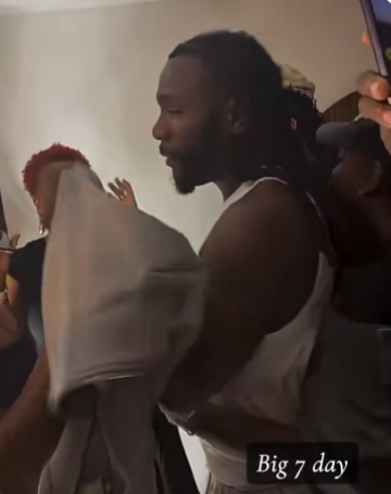 Watch the Moment: During Burna Boy's birthday celebration, his mother encourages him to get married and start a family (Video).