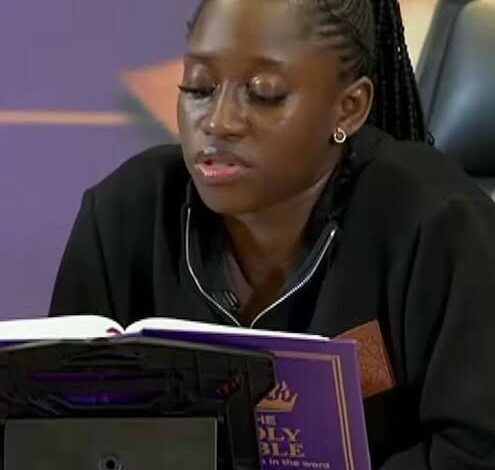 Nigerian woman sets a Guinness Record by finishing a 144-hour Bible reading marathon.